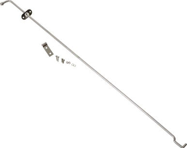 Kentrol 72-86 Jeep CJ Hood Prop Rod - Polished Silver - 30523