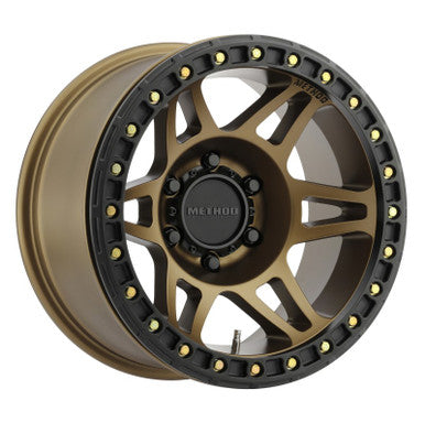 Method MR106 Beadlock 17x9 -44mm Offset 6x5.5 108mm CB Method Bronze w/BH-H24125 Wheel - MR10679060944B