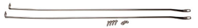 Kentrol 97-06 Jeep Wrangler TJ Strut Rod Kit - Polished Silver - 30529