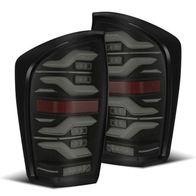 AlphaRex 16-21 Toyota Tacoma LUXX LED Taillights Blk w/Activ Light/Seq Signal - 680090