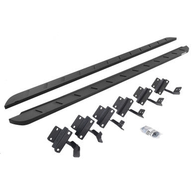 Go Rhino 15-22 Ford F-150 (17-22 Raptor) SC RB10 Slim Running Boards Kit (w/Brackets) - Tex. Blk - 63415587SPC