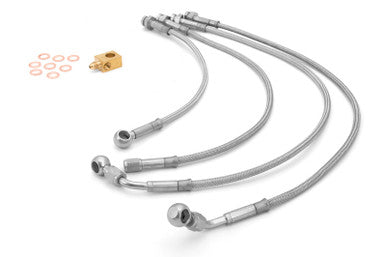 Rugged Ridge Brake Hose Kit Braided Stainless 07-18 Jeep Wrangler - 16734.10