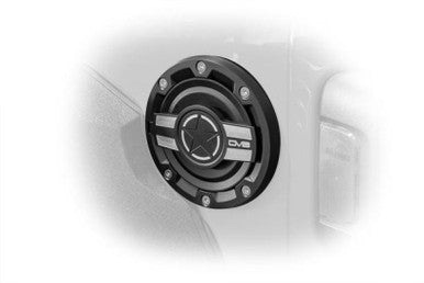 DV8 Offroad Aluminum Fuel Door For 2018-23 Jeep Wrangler JL - D-JL-190004-MIL
