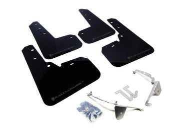 Rally Armor 13-17 Subaru Crosstrek XV Black UR Mud Flap w/Grey Logo - MF26-UR-BLK/GRY