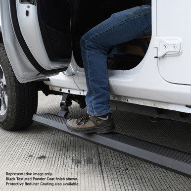 RealTruck VoltStep Electric Running Board Kit (Cut Req.) For 2007-18 Jeep Wrangler JK 2 Door - Tex. Blk - 20492652PC