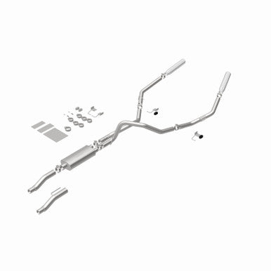 MagnaFlow 11 Ford F-150 3.7L/5.0L/6.2L SS Catback Exhaust Dual Split Rear Exit w/ 3.5in SS Tips - 15460