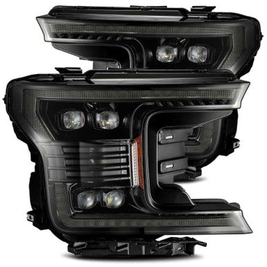 AlphaRex 18-20 Ford F-150 NOVA LED Proj Headlight Plank Style Alpha Blk w/Activ Light/Seq Signal/DRL - 880165