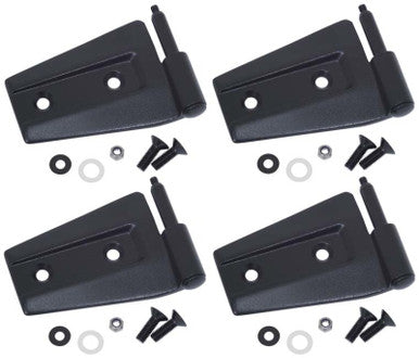 Kentrol 07-18 Jeep Wrangler JK Door Hinge Set 4 Pieces 2 Door - Textured Black - 80575