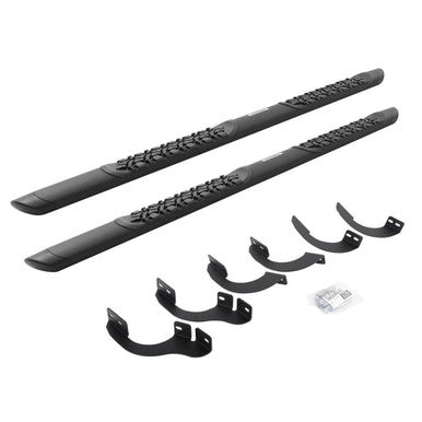 Go Rhino V-Series V3 Side Steps Complete Kit w/ Brackets For 2022 Toyota Tundra Double Cab 4 Door - Tex. Blk - V3443580T