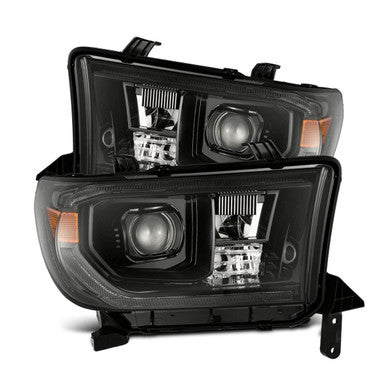 AlphaRex 07-13 Toyota Tundra / 08-17 Sequoia LUXX LED Proj HL Alpha-Blk w/Actv Light Seq. Sig + DRL - 880825