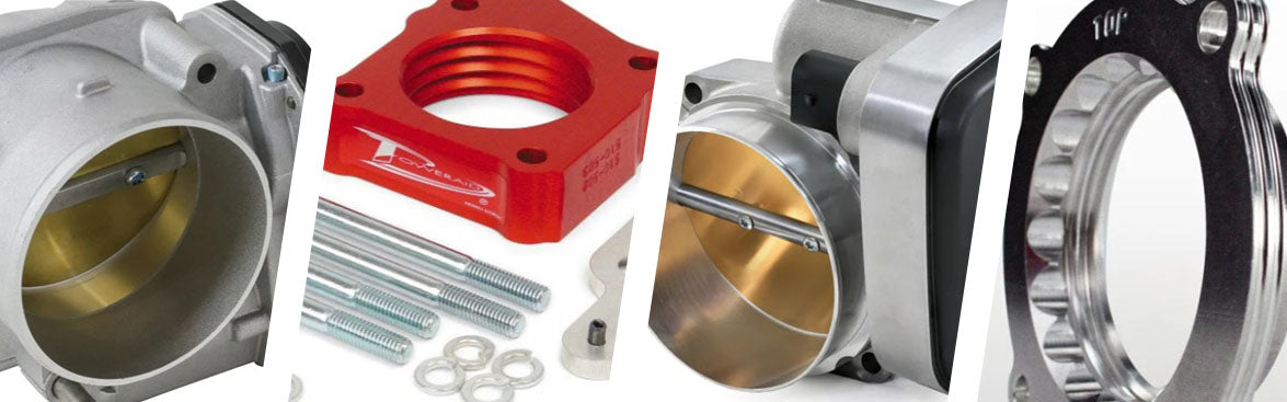 Performance throttle bodies and throttle body gaskets