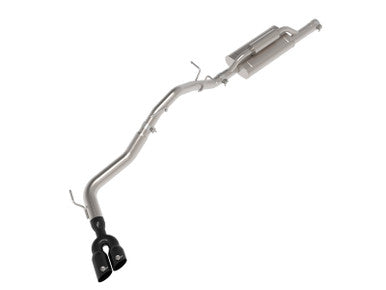 aFe Vulcan Series 2-1/2 IN to 3 IN 304 Stainless Steel Cat-Back Exhaust System w/ Black Tip For 2024+ Ford Ranger - 49-33148-B