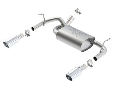 Borla 12-14 Jeep Wrangler JK 2Dr & 4Dr Rear Section ATAK Single Square Rolled Angle-Cut Exit Exhaust - 11860