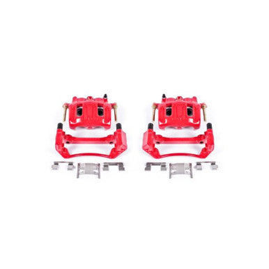 Power Stop 97-01 Ford F-150 Front Red Calipers w/Brackets - Pair - S4634