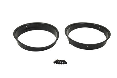 Kentrol 97-06 Jeep Wrangler TJ Headlight Bezels Pair - Powdercoat Black - 50543