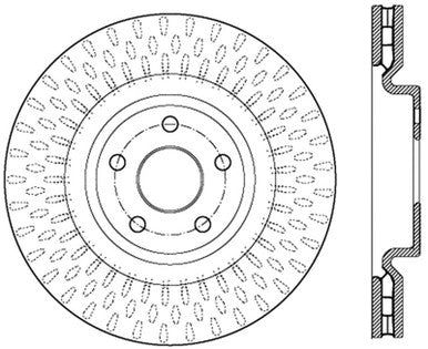 StopTech 12-18 Jeep Grand Cherokee SRT8 (380mm Front Disc) Front Left Slotted Sport Brake Rotor - 126.58010SL