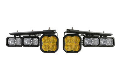 Diode Dynamics 21-Up Ford Bronco Stage Series Fog Pocket Kit - Yellow Max - DD7183