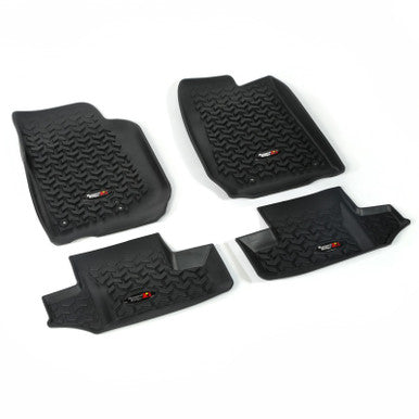 Rugged Ridge Floor Liner Front/Rear Black 2007-2018 Jeep Wrangler JK 2 Dr - 12987.03