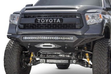 Addictive Desert Designs 2014+ Toyota Tundra Stealth Fighter Front Bumper w/Winch Mount & Sensors - F741422860103