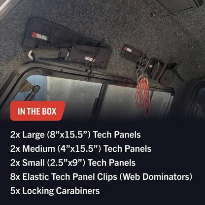 BuiltRight Industries Velcro Tech Panel - Black , 6pc+ Kit - Installed