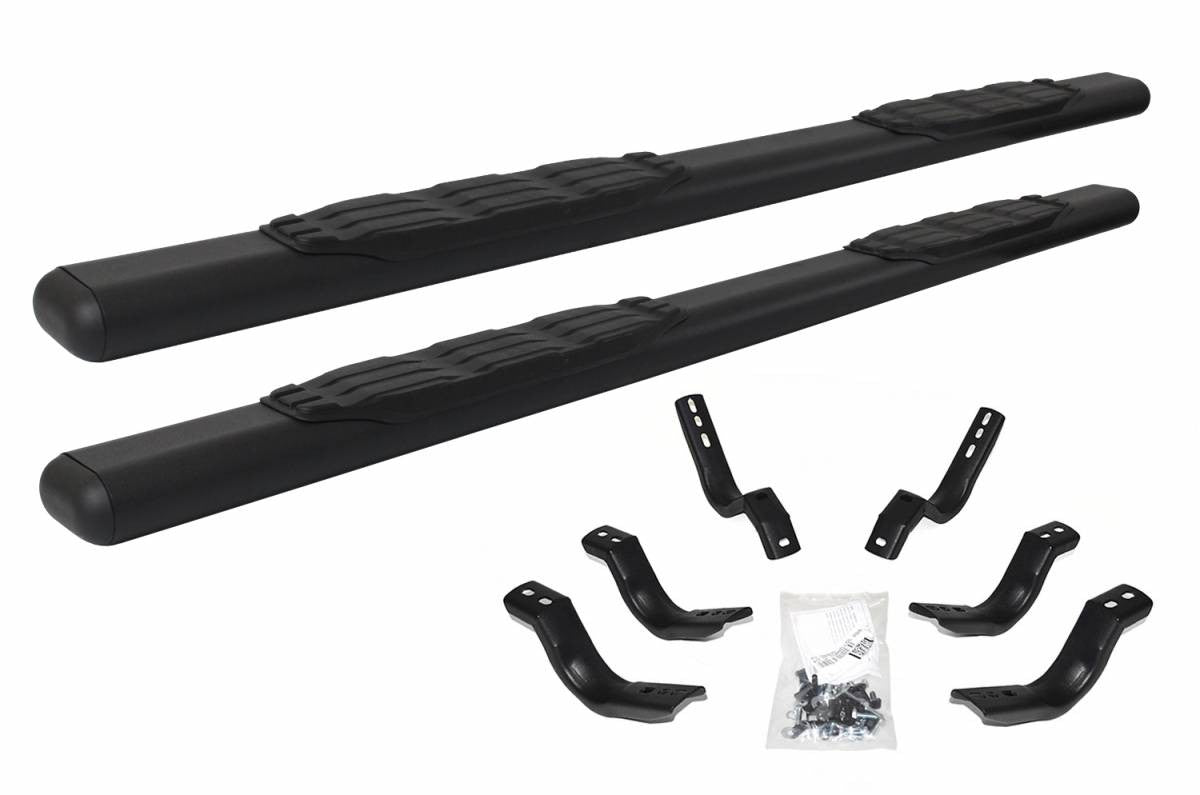 Go Rhino 2022 Toyota Tundra Crew Max 4dr 5in. 1000 Series Complete Kit w/Sidestep + Brkts - Tex. Blk - 105443587T