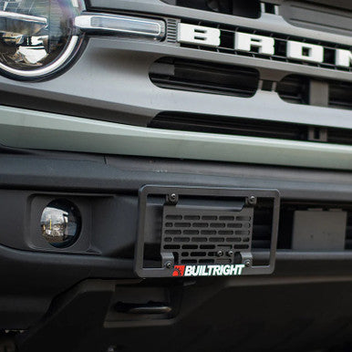 BuiltRight Industries License Plate Relocate Kit for 2021+ Ford Bronco with Standard Plastic Bumper