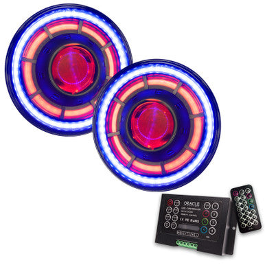 ORACLE Lighting 0718 Jeep Wrangler JK Oculus 7in ColorSHIFT Bi-LED Projector Headlights - 5876-333