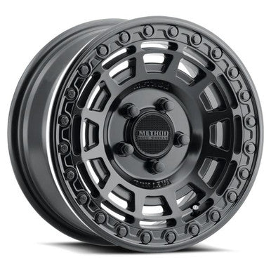 Method MR415 Beadlock 15x10 / 6+4/25mm Offset / 5x4.5 / 76 CB Matte Black Wheel - Gloss Black Ring - MR415510121064B