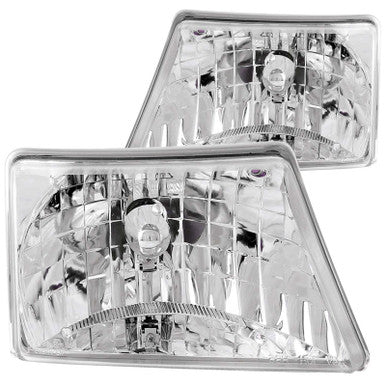 ANZO 1998-2000 Ford Ranger Crystal Headlights Chrome - 111037