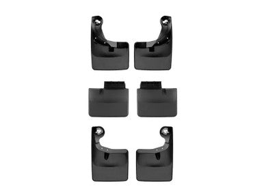 WeatherTech Front, Mid & Rear Set No Drill MudFlaps For 2025 Ford F-150 Tremor - Black - 110134-110151-120134