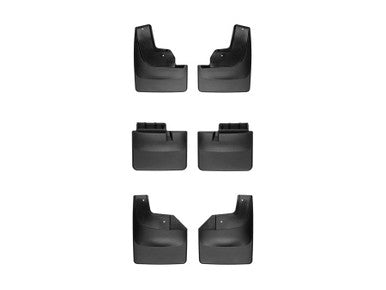 WeatherTech 21-22 Ford F-150 Raptor No Drill MudFlaps (Front + Mid + Rear Set) - Black - 110150-110151-120150