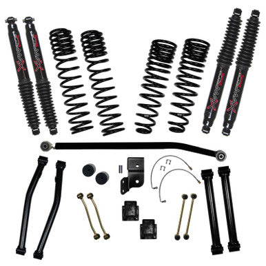Skyjacker Jeep Gladiator 4.5 in. Dual Rate Long Travel Coil Spring Lift Kit with Black MAX Shocks - G452RKBLT