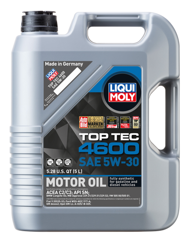 LIQUI MOLY 5L Top Tec 4600 Motor Oil SAE 5W30 - 20448