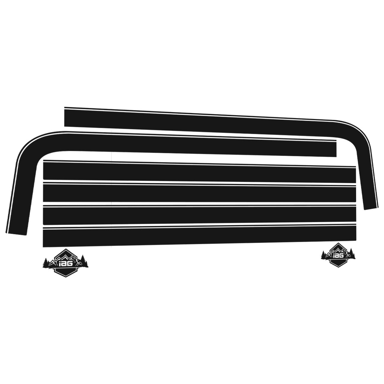 IAG Off-Road Boss Style Vinyl Side Stripe Kit fits 2021+ Ford Bronco 2 Door