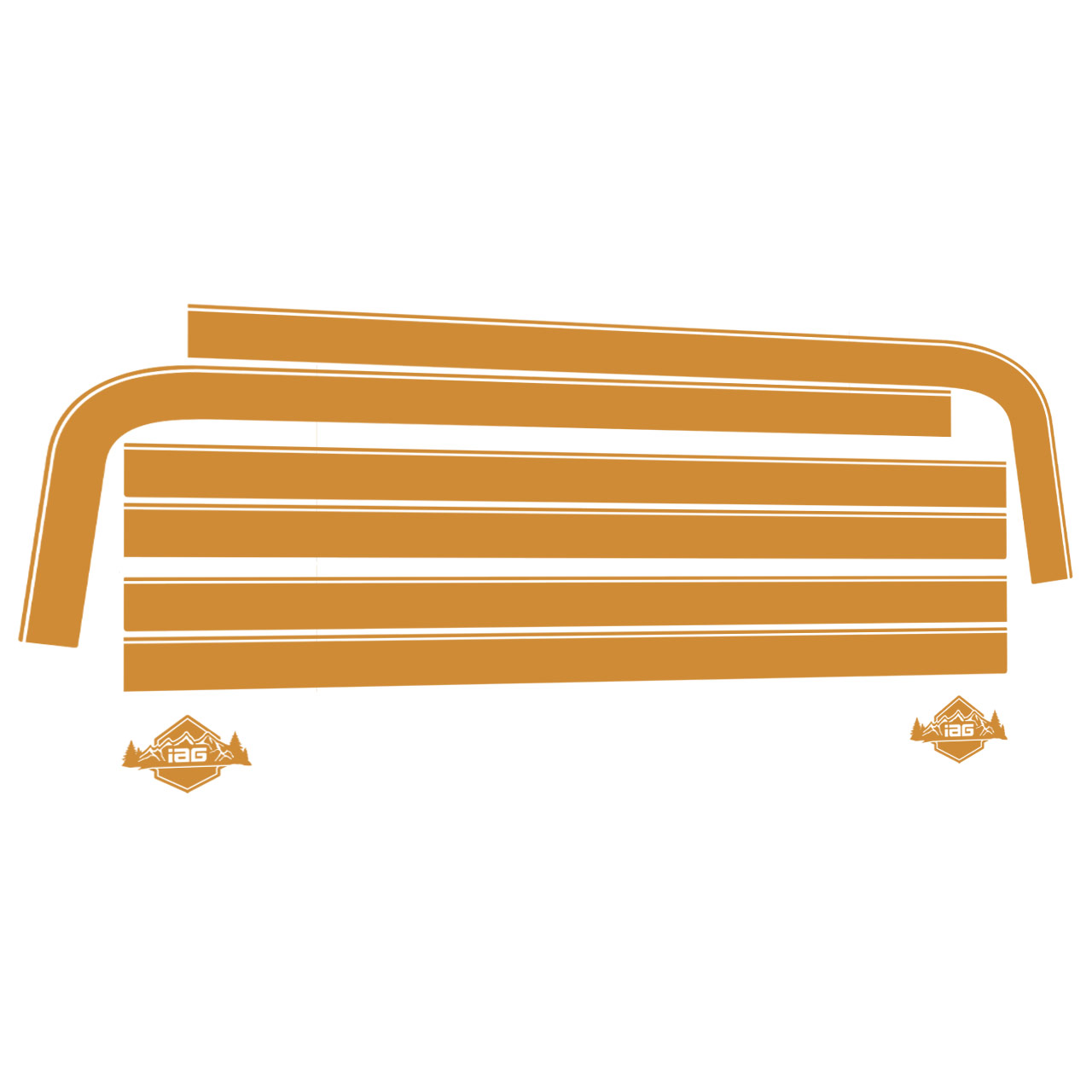 IAG Off-Road Boss Style Vinyl Side Stripe Kit fits 2021+ Ford Bronco 2 Door