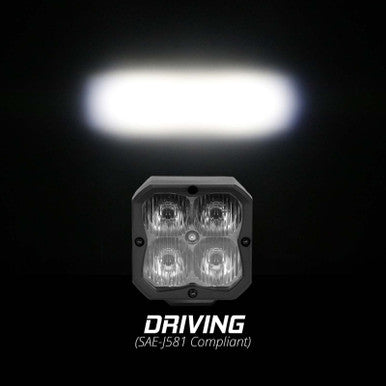 XK Glow XKchrome 20w LED Cube Light w/ RGB Accent Light - Driving Beam - XK065001-D