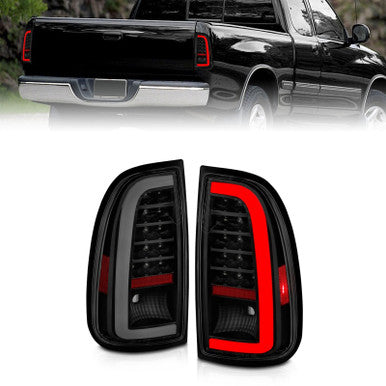 ANZO 00-06 Toyota Tundra (Std. Bed/Reg Cab) LED Taillights w/Light Bar Black Housing Smoke Lens - 311412