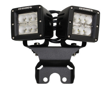Go Rhino 18-20 Jeep Wrangler JL/JLU Light Mount - One or Two 3in Cubes - 599502T