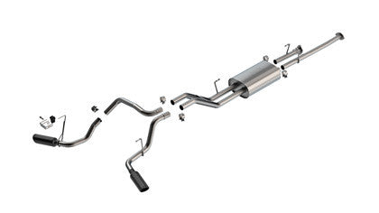 Borla 07-21 Toyota Tundra 4.6L/5.7L Cat-Back Touring SS Catback Exhaust w/ Black Chrome Tips - 140332BC