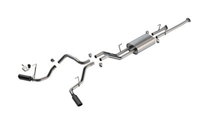 Borla 07-21 Toyota Tundra 4.6L/5.7L Cat-Back Touring SS Catback Exhaust w/ Black Chrome Tips - 140332BC