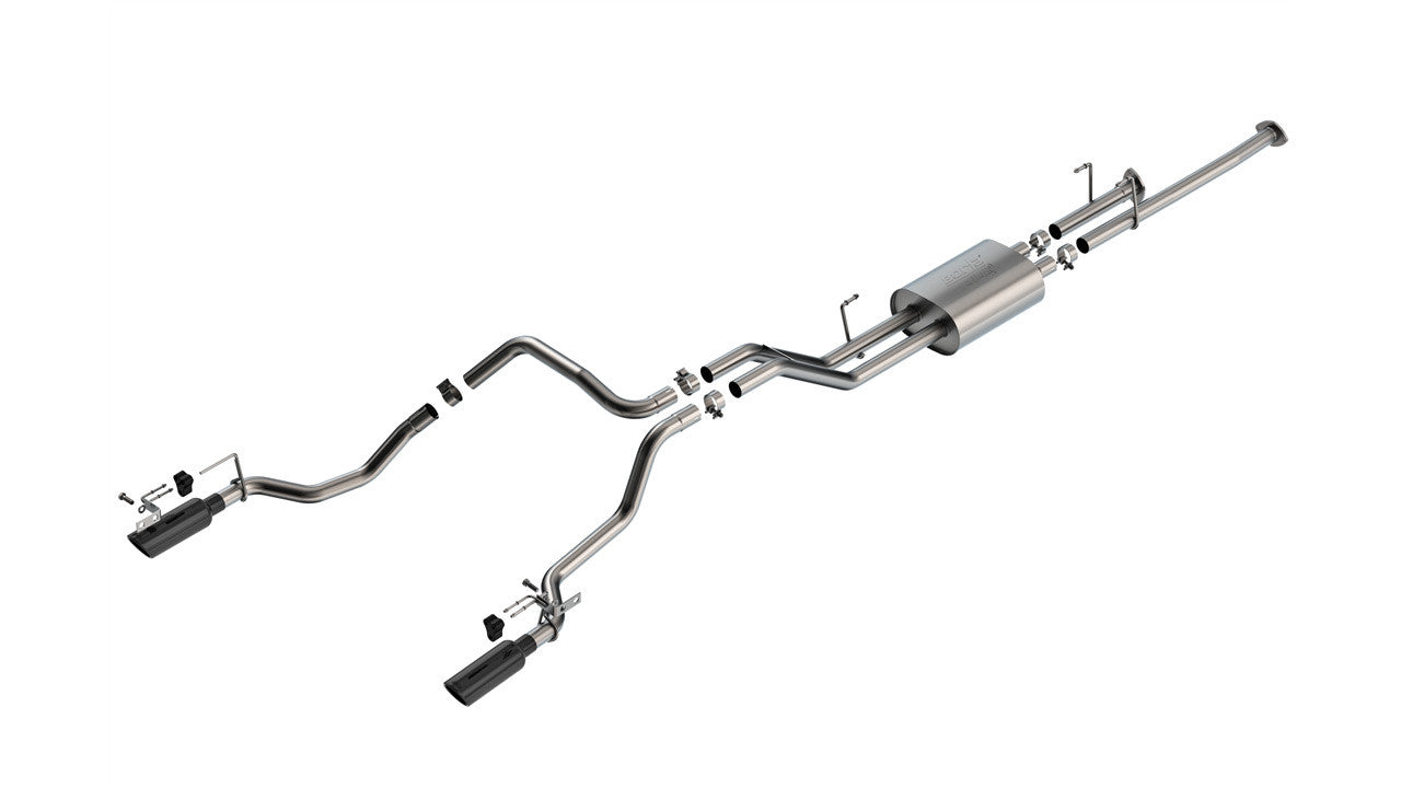 Borla 14-21 Toyota Tundra 4.6L/5.7L ATAK Cat Back Exhaust - 4in Black Chrome Tips - 141028BC