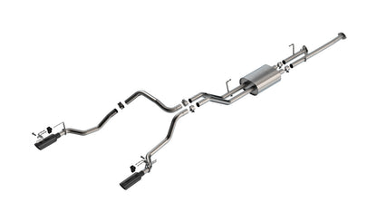 Borla 14-21 Toyota Tundra 4.6L/5.7L ATAK Cat Back Exhaust - 4in Black Chrome Tips - 141028BC