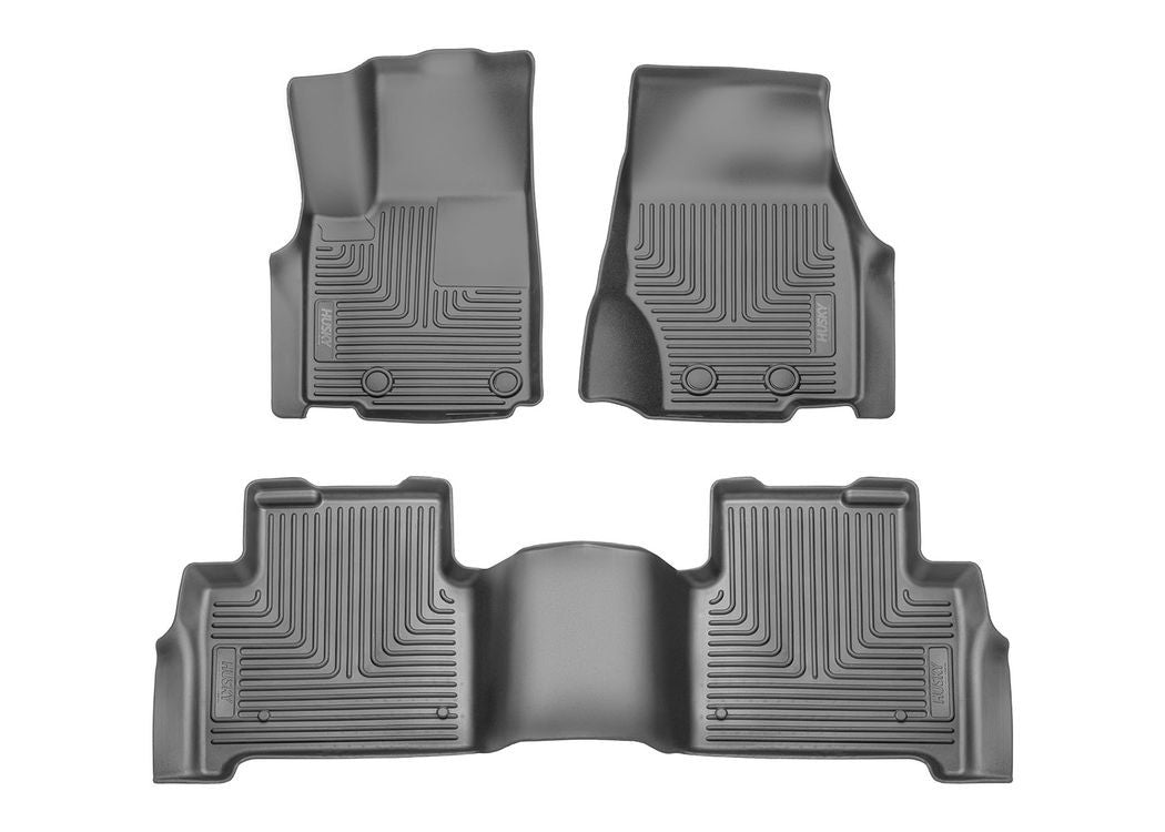 Husky Liners 2022 Jeep Grand Cherokee (New Style) Weatherbeater Black Front & 2nd Seat Floor Liner - 95411