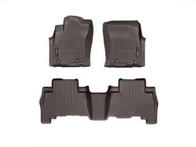WeatherTech 2013+ Toyota 4Runner Front & Rear FloorLiner - Cocoa - 474931-472862