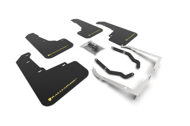Rally Armor 18-23 Subaru Crosstrek Black UR Mud Flap w/Yellow Pearl Logo - MF46-LTUR-BLK/PYP