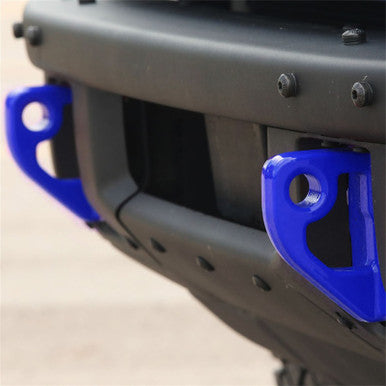 Ford Racing 2021+ Bronco Front Bumper Tow Hooks - Blue (Pair) - M-18954-BB
