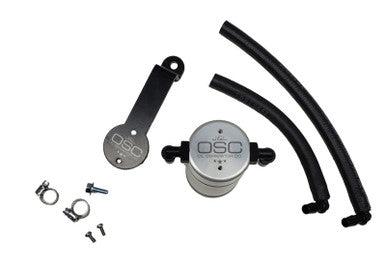 J&amp;L 16-23 Toyota Tacoma 3.5L Driver Side Oil Separator 3.0 - Clear Anodized - 3104D-C