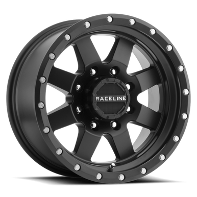 Raceline 935B Defender 15x8in / 5x114.3 BP / -24mm Offset / 83.82mm Bore - Satin Black Wheel - 935B-58012-24