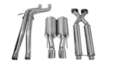 Corsa 2006-2010 Jeep Grand Cherokee 6.1L V8 Polished Sport Cat-Back Exhaust - 14451