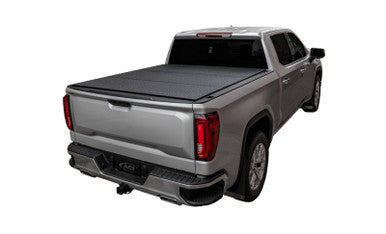 Access LOMAX Tri-Fold Cover for 2007-21 Toyota Tundra - 5ft 6in Bed (w/ Deck Rail) -  Black Diamond - B4050059